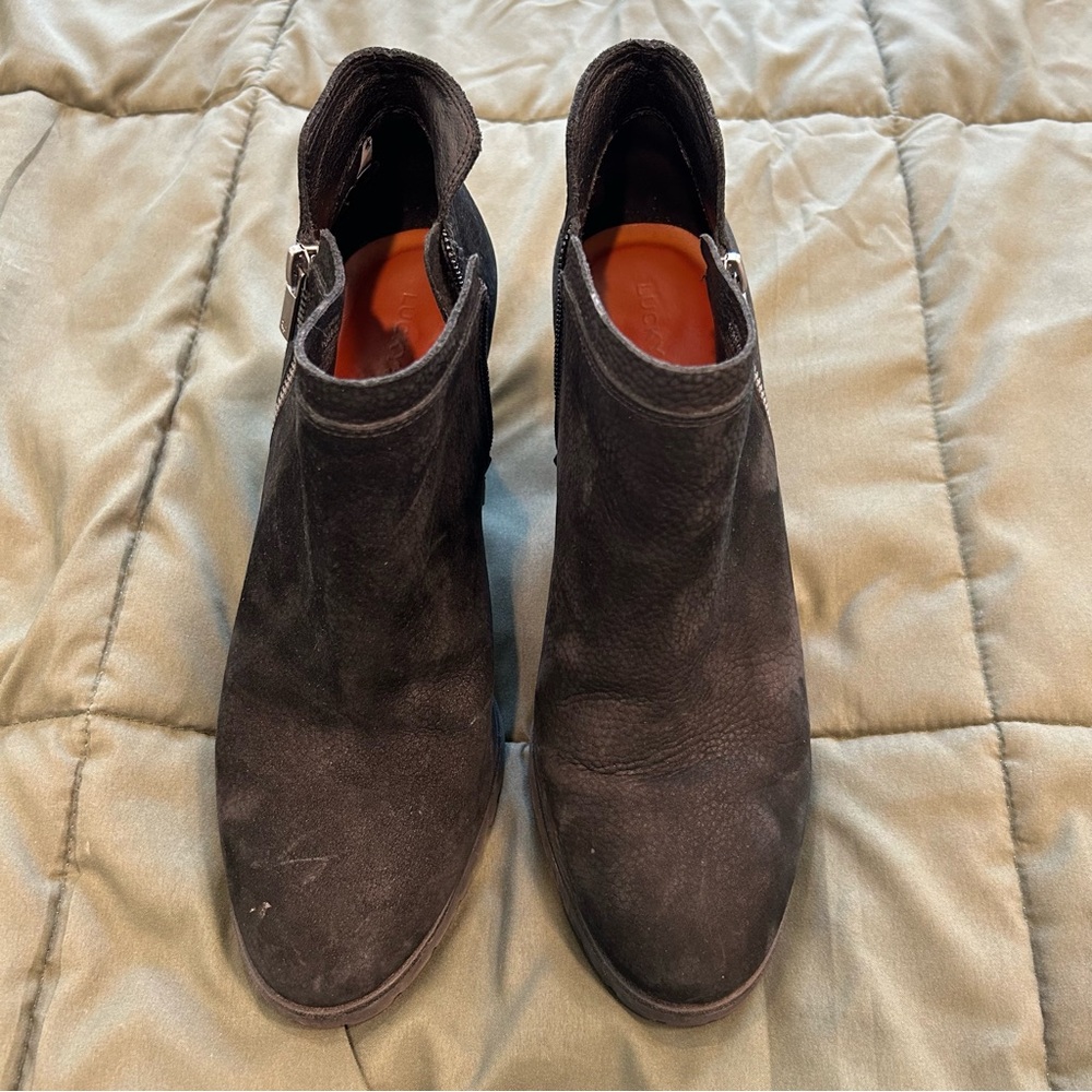 Black Lucky Brand Ankle Height Boots
